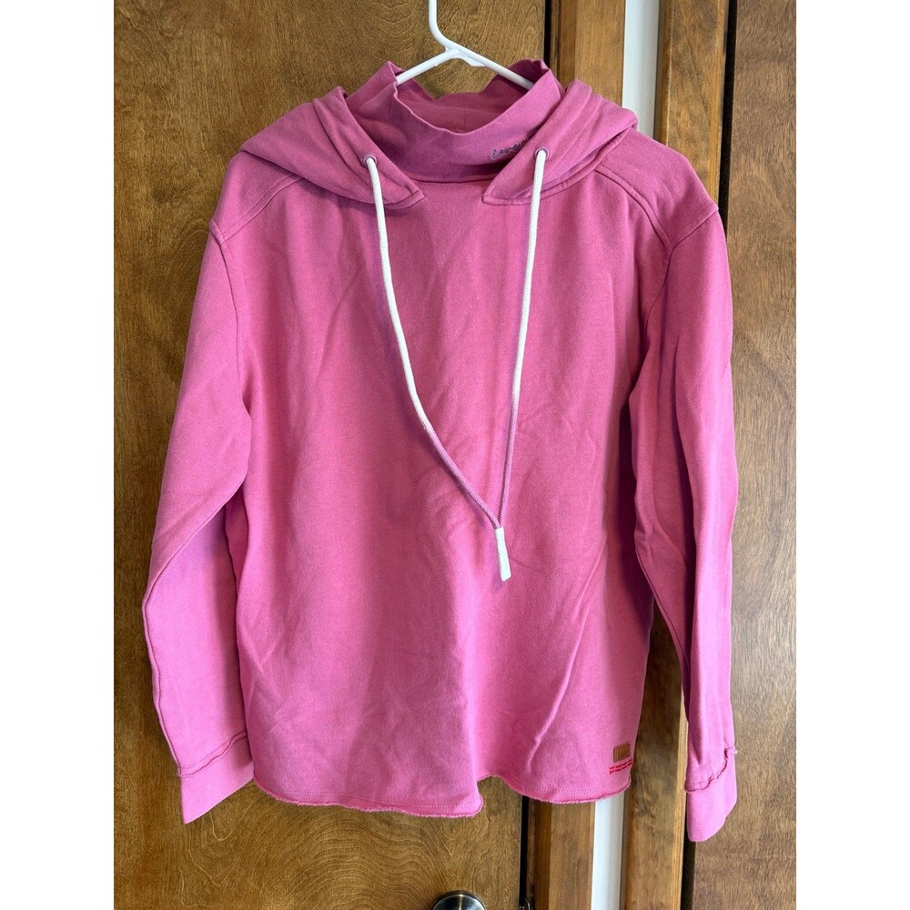 Peace Love World Mock Neck Hoodie with Dip Dye Cords Sz. XS New Amore Pink